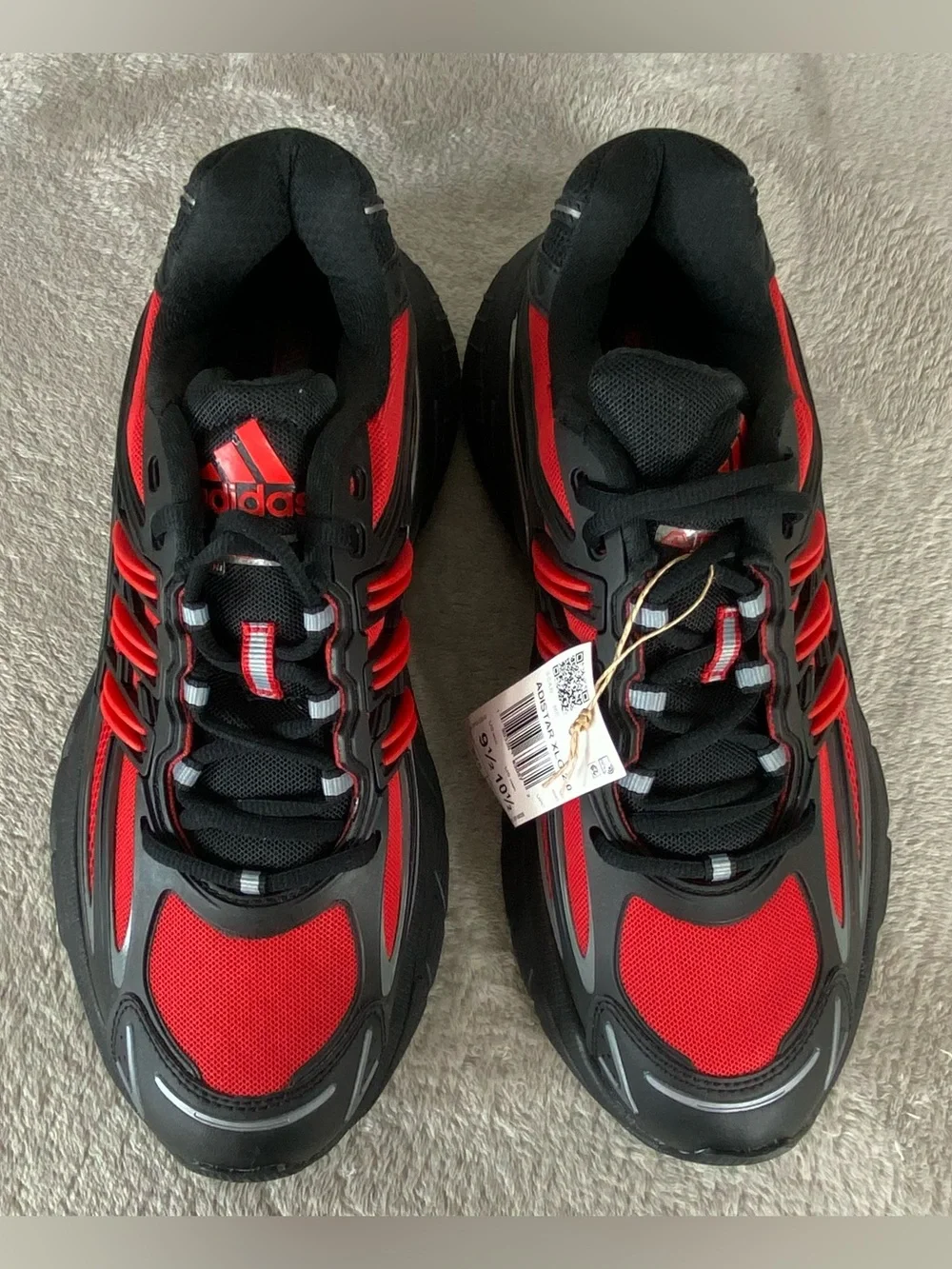 adidas Adistar XLG 2.0 Red Black Mens Size 9.5 Athletic Running Shoes KJ5731 NEW